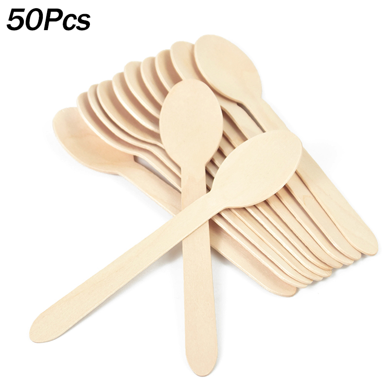 Woodworking School - Cuillère fourchette en bois jetable, couteau,