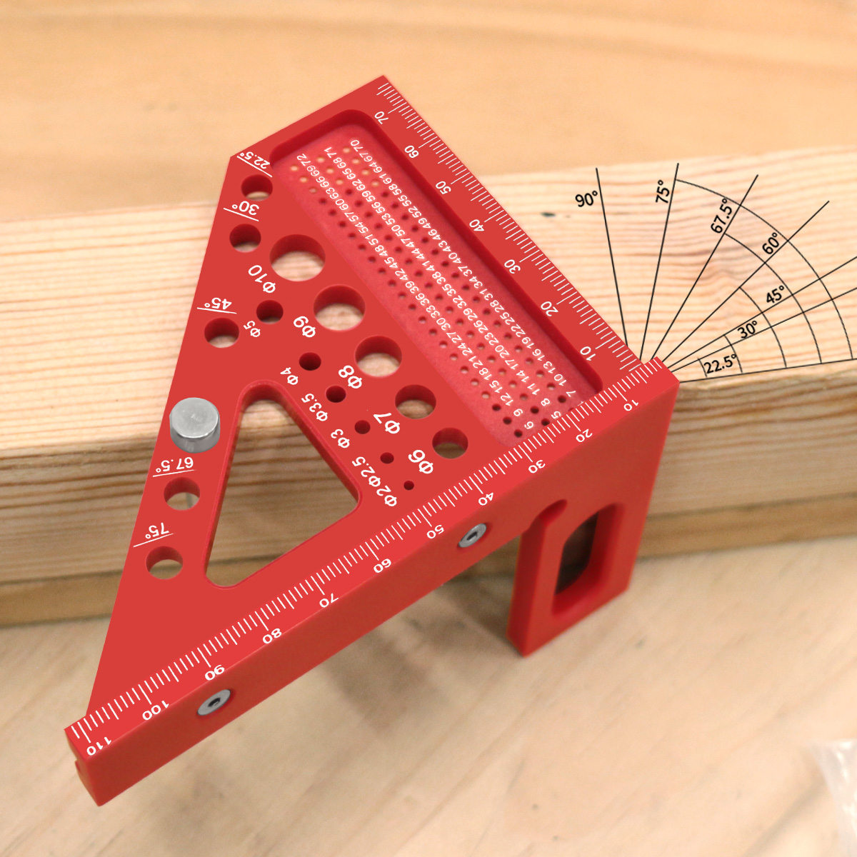Woodworking For Engineers - Règle de mesure multi-angles 3D, rapporteur
