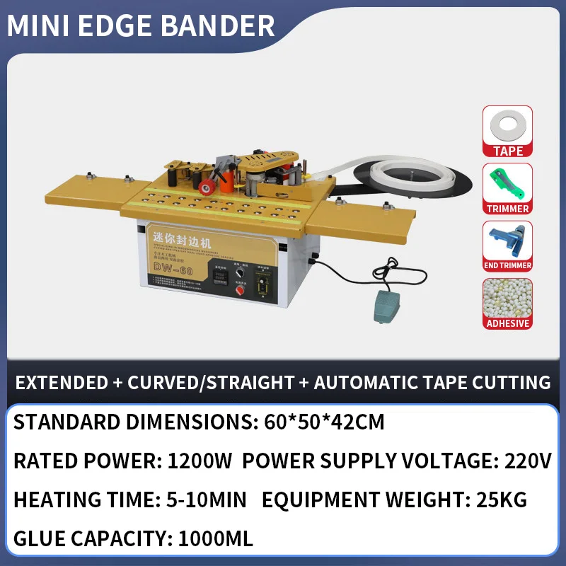 Woodworking Edge - Mini-colleuse de chants DW-60, modèle à