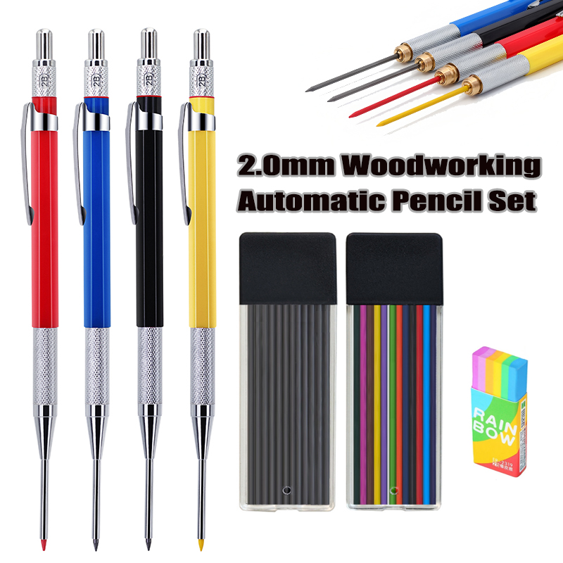Woodworking For Engineers - Lot de 4 crayons mécaniques créatifs