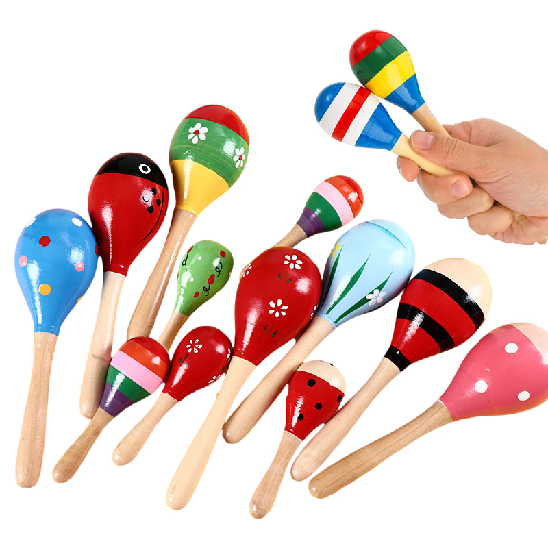 Woodworking School - Maracas en bois colorées, fournitures scolaires,