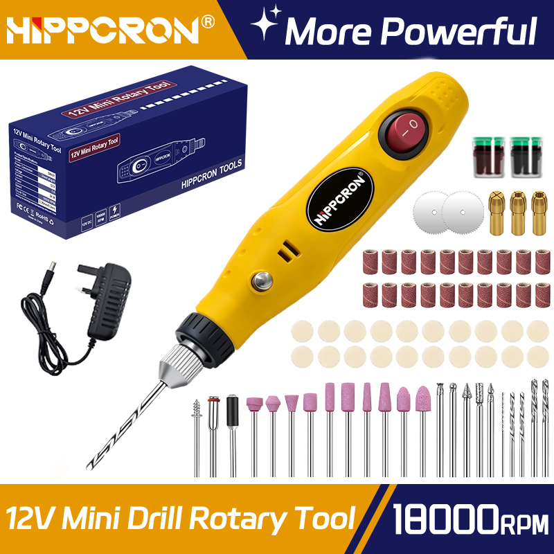 Woodworking Ideas - Hippcron Mini perceuse électrique portative avec