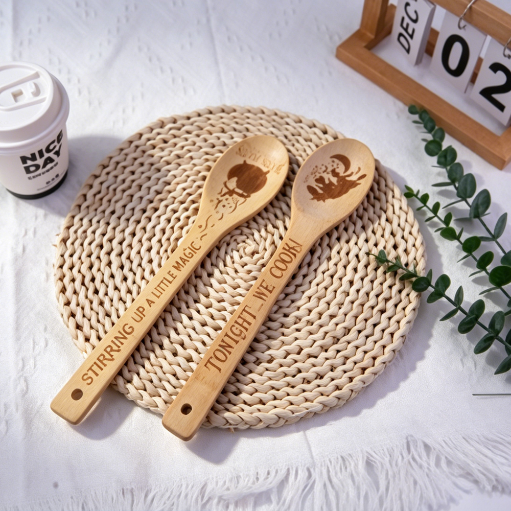 Cuillères en bambou gravées «  - Woodworking School avis et prix
